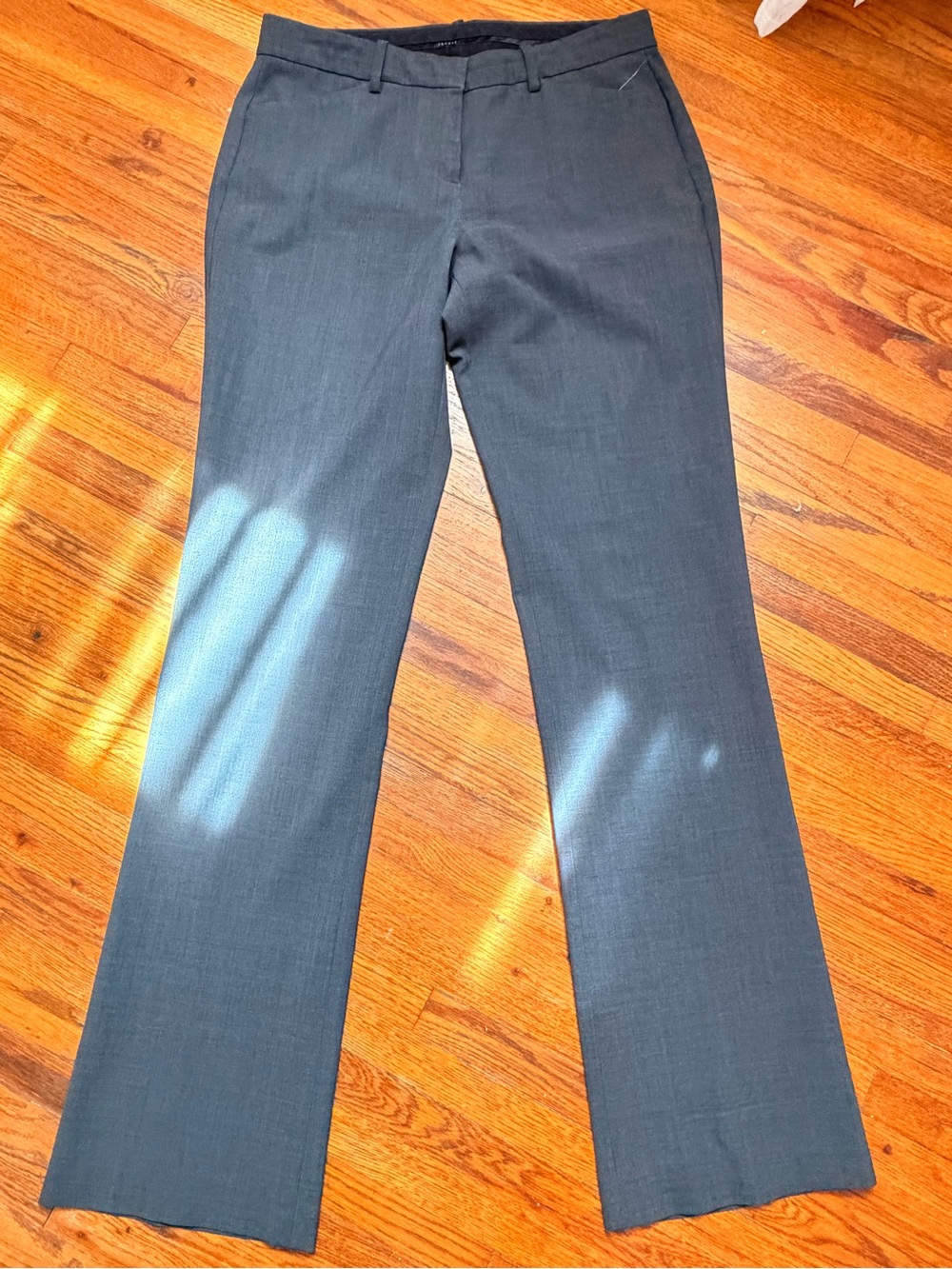 Theory Women’s Size 6 Charcoal Gray Straight Leg Dress Pants